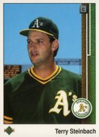 1989 Upper Deck #256 Terry Steinbach Baseball Card