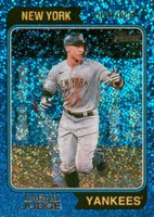 2023 Topps Heritage #152 Aaron Judge Chrome-Blue Sparkle Refractor Baseball Card