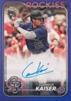 2024 Topps Chrome Rookie Autographs #RACK Connor Kaiser Purple Refractor Baseball Card