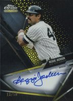 2021 Topps Chrome Black Autographs #RJA Reggie Jackson Gold Refractor Baseball Card
