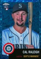 2022 Topps Chrome Platinum Anniversary #237 Cal Raleigh Platinum Toile White/Blue Refractor Baseball Card