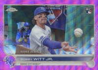 2022 Topps Chrome Update #USC176 Bobby Witt Jr. Pink Wave Baseball Card