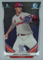 2014 Bowman Draft Picks #CDP30 Jack Flaherty Chrome Baseball Card