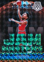 2023 Panini Mosaic Jam Masters #9 Julius Erving Green Basketball Card