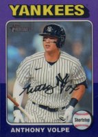 2024 Topps Heritage #282 Anthony Volpe Chrome-Purple Baseball Card