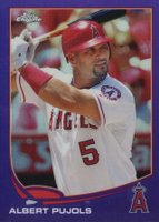 2013 Topps Chrome #136 Albert Pujols Pre-Swing-Purple Refractor Baseball Card