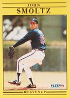 1991 Fleer #704 John Smoltz Baseball Card