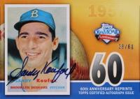 2011 Topps 60th Anniversary Reprint Autographs #SK Sandy Koufax Series 2 Baseball Card