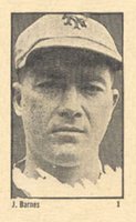 1923 Maple Crispette #1 Jesse Barnes Baseball Card