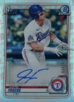 2020 Bowman Draft Chrome Draft Picks Autographs #CDAJF Justin Foscue Refractor Baseball Card