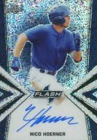 2019 Leaf Flash Autographs #BANH1 Nico Hoerner Blue Baseball Card