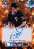 2023 Bowman Draft Sapphire Edition Sapphire Selections Autograph #SSAPS Paul Skenes Orange Baseball Card
