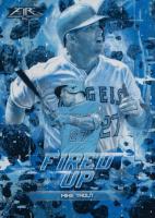 2018 Topps Fire Fired Up #F-1 Mike Trout Blue Chip Baseball Card
