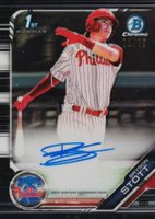 2019 Bowman Draft Chrome Draft Picks Autograph #CDABS Bryson Stott Black Refractor Baseball Card