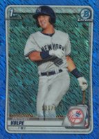 2020 Bowman Chrome Prospects #BCP139 Anthony Volpe Blue Shimmer Baseball Card