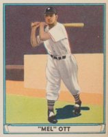 1941 Play Ball Paper Hand-Cut #8 Mel Ott Baseball Card