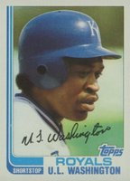 1982 Topps #329 U.L. Washington Baseball Card