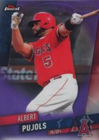 2019 Finest #12 Albert Pujols Purple Refractor Baseball Card