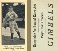 1916 Gimbels #120 Willie Mitchell Baseball Card