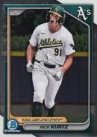 2024 Bowman Draft #BDC56 Nick Kurtz Chrome-Image Variation Baseball Card