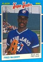 1990 Fleer League Leaders #24 Fred McGriff Baseball Card