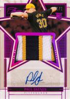 2024 Panini Three and Two Lone Star Signature Swatches #LLSPC Paul Skenes Red Fotl Baseball Card