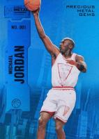 2022 Skybox Metal Universe Champions #1 Michael Jordan Blue Precious Metal Gems Basketball Card