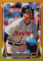 2014 Bowman Chrome #1 Xander Bogaerts Gold Refractor Baseball Card