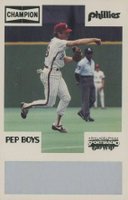 1987 Champion Phillies # Mike Schmidt Making Throw-Pep Boys Baseball Card
