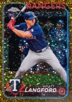 2024 Topps Chrome Update #USC35 Wyatt Langford Gold Mini Diamond Refractor Baseball Card