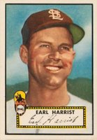 1952 Topps #402 Earl Harrist Baseball Card