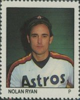 1983 Fleer Stamps # Nolan Ryan Baseball Card