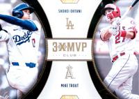 2025 Topps Welcome to the Club 3X MVP 3X MVP Dual #D2 Mike Trout/Shohei Ohtani Baseball Card