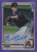 2020 Bowman Draft Chrome Draft Picks Autographs #CDABP Brandon Pfaadt Purple Refractor Baseball Card