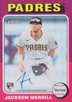 2024 Topps Heritage Real One Autographs #ROAJM Jackson Merrill Baseball Card