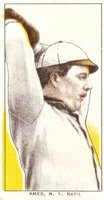 1909 White Borders Ghosts, Miscuts, Proofs, Blank Backs & Oddities #8 Red Ames Hands Above Head Baseball Card