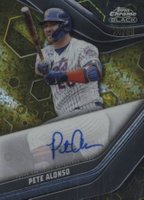 2023 Topps Chrome Black Autograph #PA Pete Alonso Gold Mini Diamond Baseball Card