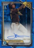 2024 Bowman Chrome Sapphire Edition Prospects Autographs #LD Leo de Vries Baseball Card