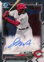 2021 Bowman Draft Chrome Draft Pick Autographs #CDAJA Jay Allen Baseball Card
