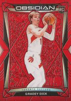2023 Panini Obsidian #79 Gradey Dick Electric Etch Red Flood Basketball Card