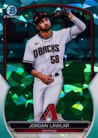 2023 Bowman Sapphire Edition Chrome Prospects #BCP92 Jordan Lawlar Aqua Baseball Card