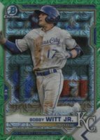 2021 Bowman Mega Box Chrome #BCP1 Bobby Witt Jr. Green Refractor Baseball Card