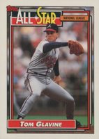 1992 Topps #395 Tom Glavine Baseball Card