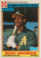 1984 Topps Cereal Series #15 Rickey Henderson Baseball Card