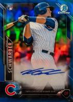 2016 Bowman Chrome Rookie Autographs #CRAKS Kyle Schwarber Blue Refractor Baseball Card