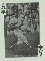 1969 Globe Imports Playing Cards # Carl Yastrzemski Ace of Clubs Baseball Card