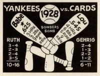 1967 Laughlin World Series #25 1928- Yankees Vs. Cardinals Baseball Card