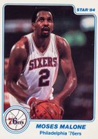 1983 Star #7 Moses Malone Basketball Card