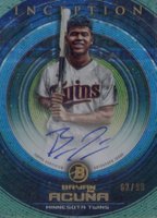 2022 Bowman Inception Prospect Autographs #PABA Bryan Acuna Blue Foil Baseball Card