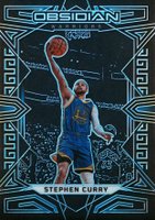 2022 Panini Obsidian #57 Stephen Curry Electric Etch Blue Basketball Card